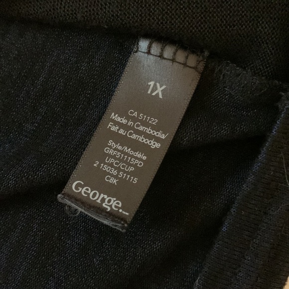 George Navy blue and black long sleeve knit fooler sweater size 1x - Picture 11 of 11